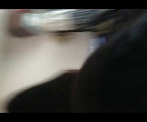 Amateur asian ex-neska-laguna, alderantzizko zaldiz zuri lasaia